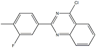 4-chloro-2-(3-fluoro-4-methylphenyl)quinazoline,,结构式