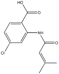 4-chloro-2-(3-methylbut-2-enamido)benzoic acid,,结构式