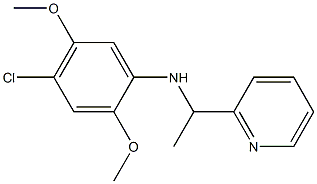 4-chloro-2,5-dimethoxy-N-[1-(pyridin-2-yl)ethyl]aniline,,结构式