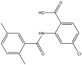 4-chloro-2-[(2,5-dimethylbenzene)amido]benzoic acid 结构式