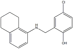 4-chloro-2-[(5,6,7,8-tetrahydronaphthalen-1-ylamino)methyl]phenol 结构式