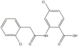 4-chloro-2-[2-(2-chlorophenyl)acetamido]benzoic acid Structure