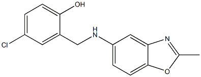 4-chloro-2-{[(2-methyl-1,3-benzoxazol-5-yl)amino]methyl}phenol Structure