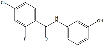 4-chloro-2-fluoro-N-(3-hydroxyphenyl)benzamide,,结构式