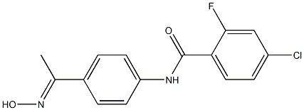 4-chloro-2-fluoro-N-{4-[1-(hydroxyimino)ethyl]phenyl}benzamide