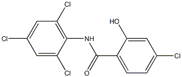 4-chloro-2-hydroxy-N-(2,4,6-trichlorophenyl)benzamide 化学構造式