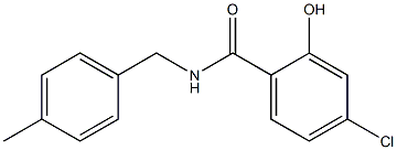 4-chloro-2-hydroxy-N-[(4-methylphenyl)methyl]benzamide,,结构式