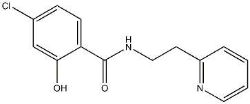 4-chloro-2-hydroxy-N-[2-(pyridin-2-yl)ethyl]benzamide,,结构式