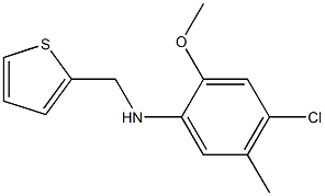 4-chloro-2-methoxy-5-methyl-N-(thiophen-2-ylmethyl)aniline Structure