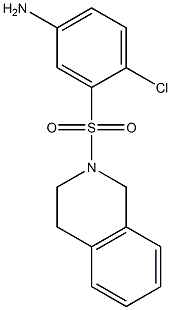 4-chloro-3-(1,2,3,4-tetrahydroisoquinoline-2-sulfonyl)aniline,,结构式