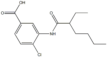 4-chloro-3-(2-ethylhexanamido)benzoic acid 化学構造式