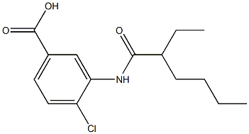 4-chloro-3-(2-ethylhexanamido)benzoic acid,,结构式