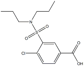 4-chloro-3-(dipropylsulfamoyl)benzoic acid 结构式