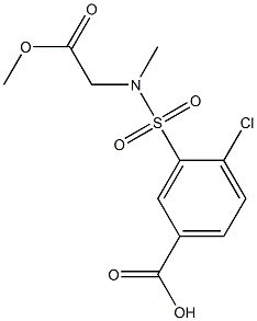 4-chloro-3-[(2-methoxy-2-oxoethyl)(methyl)sulfamoyl]benzoic acid