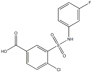 4-chloro-3-[(3-fluorophenyl)sulfamoyl]benzoic acid Struktur