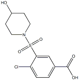 4-chloro-3-[(4-hydroxypiperidine-1-)sulfonyl]benzoic acid