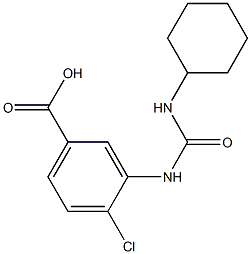 4-chloro-3-[(cyclohexylcarbamoyl)amino]benzoic acid,,结构式
