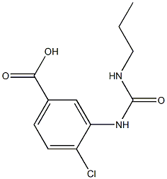 4-chloro-3-[(propylcarbamoyl)amino]benzoic acid Struktur