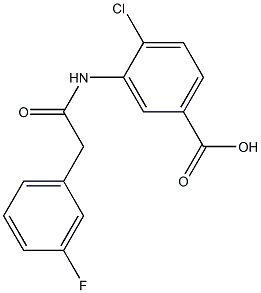 4-chloro-3-[2-(3-fluorophenyl)acetamido]benzoic acid