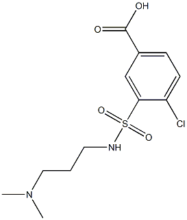 4-chloro-3-{[3-(dimethylamino)propyl]sulfamoyl}benzoic acid Struktur