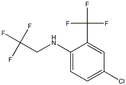 4-chloro-N-(2,2,2-trifluoroethyl)-2-(trifluoromethyl)aniline,,结构式