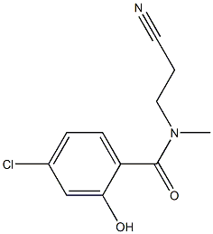 4-chloro-N-(2-cyanoethyl)-2-hydroxy-N-methylbenzamide 化学構造式