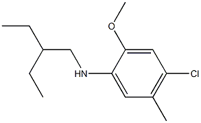 4-chloro-N-(2-ethylbutyl)-2-methoxy-5-methylaniline Structure