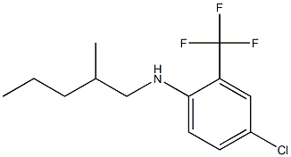 4-chloro-N-(2-methylpentyl)-2-(trifluoromethyl)aniline 化学構造式