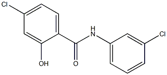 4-chloro-N-(3-chlorophenyl)-2-hydroxybenzamide Struktur