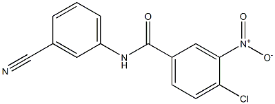 4-chloro-N-(3-cyanophenyl)-3-nitrobenzamide 化学構造式