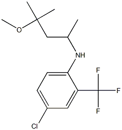 4-chloro-N-(4-methoxy-4-methylpentan-2-yl)-2-(trifluoromethyl)aniline Struktur