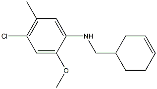 4-chloro-N-(cyclohex-3-en-1-ylmethyl)-2-methoxy-5-methylaniline 结构式