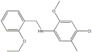 4-chloro-N-[(2-ethoxyphenyl)methyl]-2-methoxy-5-methylaniline 化学構造式