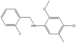 4-chloro-N-[(2-fluorophenyl)methyl]-2-methoxy-5-methylaniline