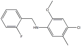  4-chloro-N-[(2-fluorophenyl)methyl]-2-methoxy-5-methylaniline