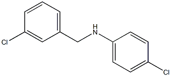 4-chloro-N-[(3-chlorophenyl)methyl]aniline Struktur