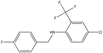 4-chloro-N-[(4-fluorophenyl)methyl]-2-(trifluoromethyl)aniline 结构式