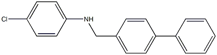 4-chloro-N-[(4-phenylphenyl)methyl]aniline Structure