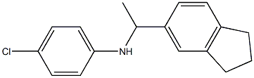 4-chloro-N-[1-(2,3-dihydro-1H-inden-5-yl)ethyl]aniline,,结构式
