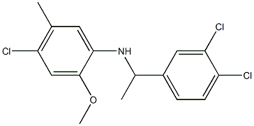 4-chloro-N-[1-(3,4-dichlorophenyl)ethyl]-2-methoxy-5-methylaniline