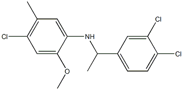 4-chloro-N-[1-(3,4-dichlorophenyl)ethyl]-2-methoxy-5-methylaniline Structure