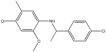 4-chloro-N-[1-(4-chlorophenyl)ethyl]-2-methoxy-5-methylaniline