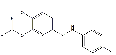 4-chloro-N-{[3-(difluoromethoxy)-4-methoxyphenyl]methyl}aniline Struktur