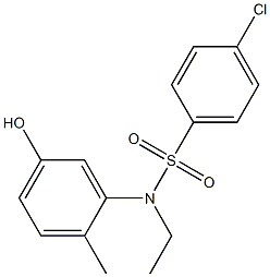 4-chloro-N-ethyl-N-(5-hydroxy-2-methylphenyl)benzene-1-sulfonamide