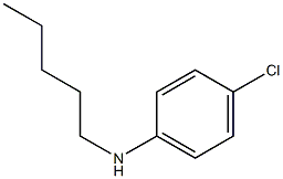 4-クロロ-N-ペンチルアニリン 化学構造式