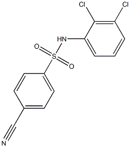 4-cyano-N-(2,3-dichlorophenyl)benzene-1-sulfonamide Struktur