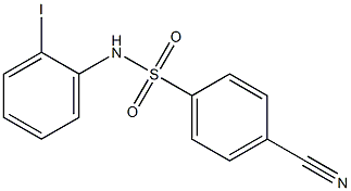4-cyano-N-(2-iodophenyl)benzene-1-sulfonamide Struktur