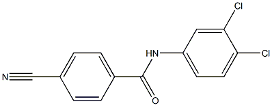 4-cyano-N-(3,4-dichlorophenyl)benzamide Struktur