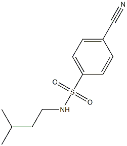 4-cyano-N-(3-methylbutyl)benzenesulfonamide Struktur