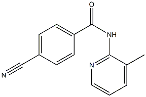 4-cyano-N-(3-methylpyridin-2-yl)benzamide Struktur